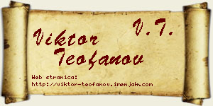 Viktor Teofanov vizit kartica
